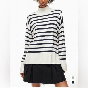 Aritzia babaton turtleneck striped sweater